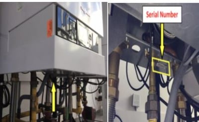 Recalled Viessmann Vitodens 200-W serial location